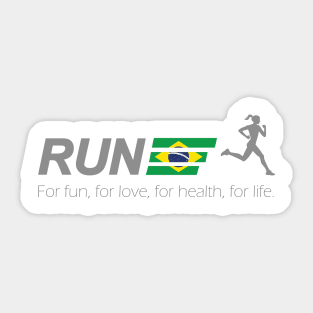 Run For Life Brazil Sticker